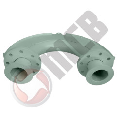 Coude remplissage silo DN80 Entre axe 410mm/180°