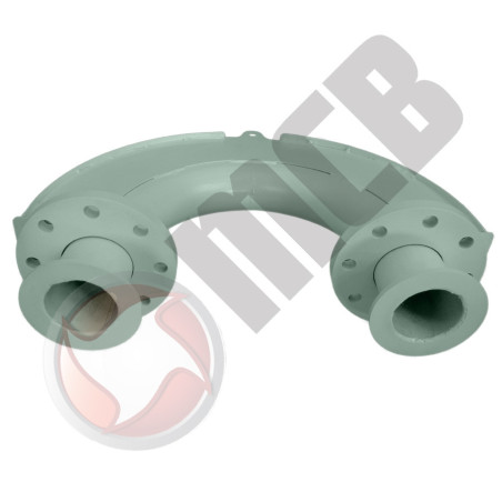 Coude remplissage silo DN80 Entre axe 410mm/180°