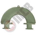 Coude remplissage silo DN80 Entre axe 410mm/180°. Crédits : ©mcbeton.com 2016